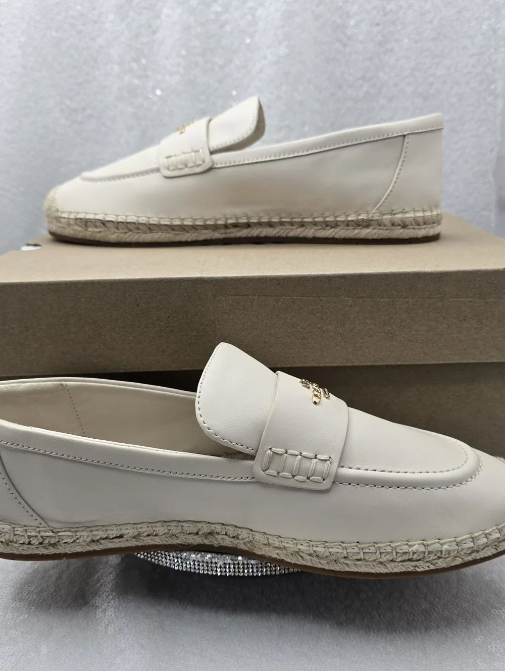 Coach Leather Loafer Espadrille Slip-on Women's 8.5